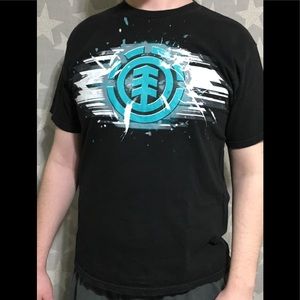 Vintage Element Black Graphic 100% Cotton Shirt